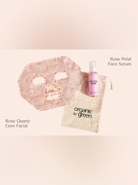 Organic To Green Crystal Rose Quartz 100% Natural Stone Mask